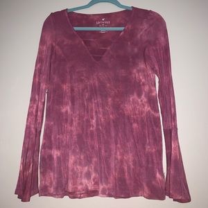 long sleeve flared sleeved top